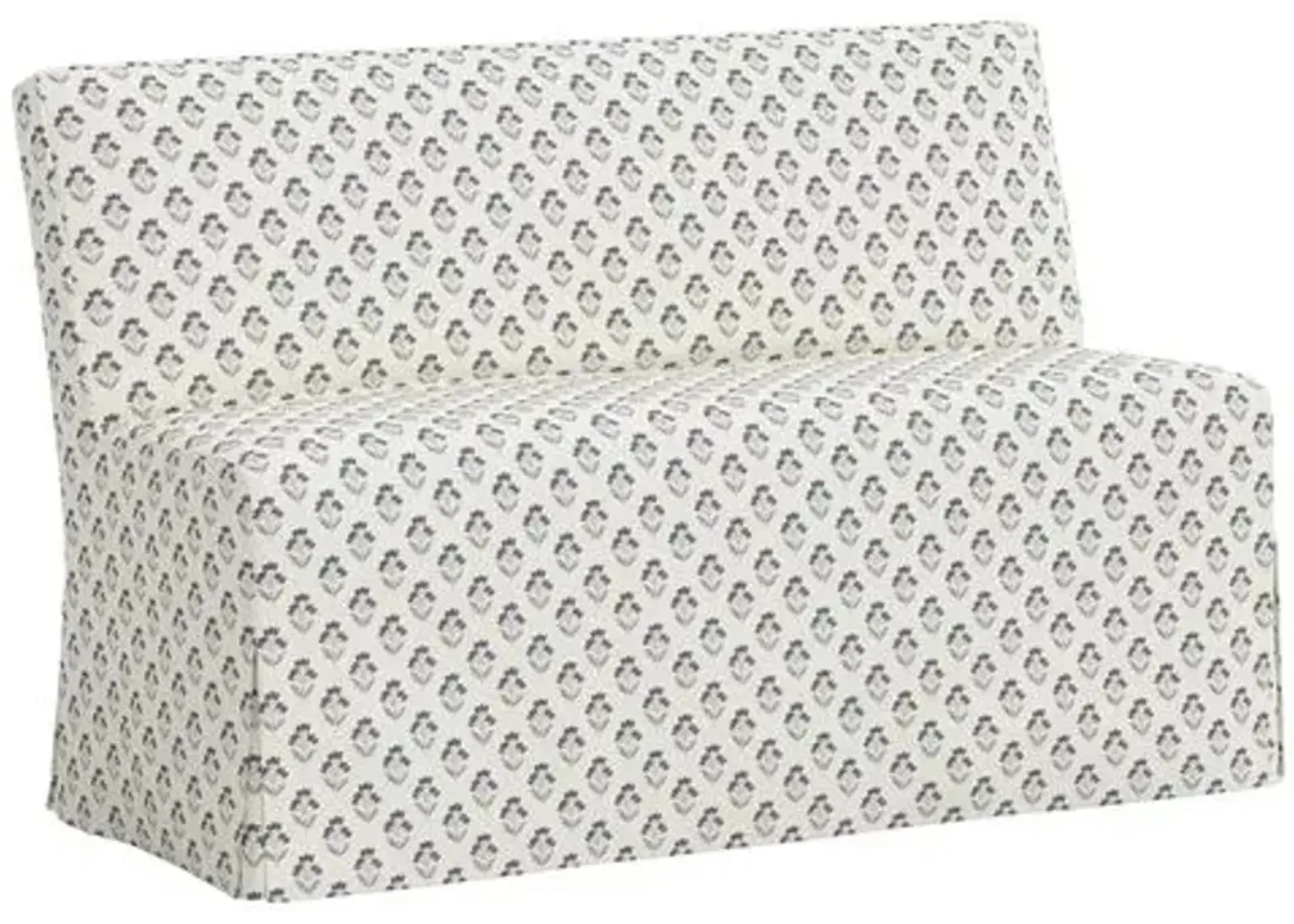 Lindy Slipcover Dining Banquette - Francie - Blue