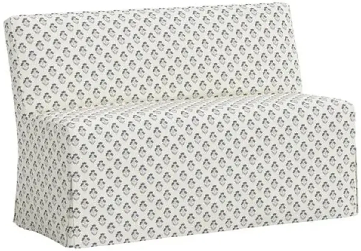 Lindy Slipcover Dining Banquette - Francie - Blue