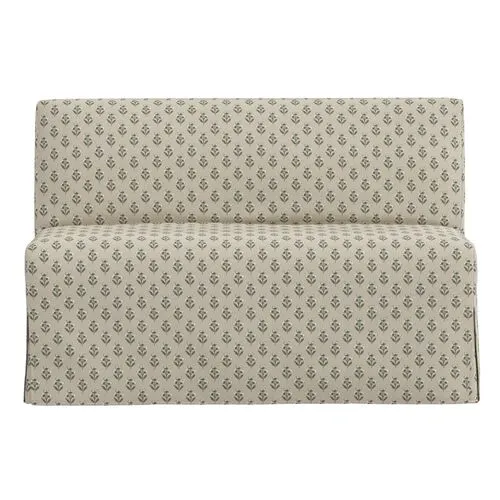 Lindy Slipcover Dining Banquette - Francie - Green