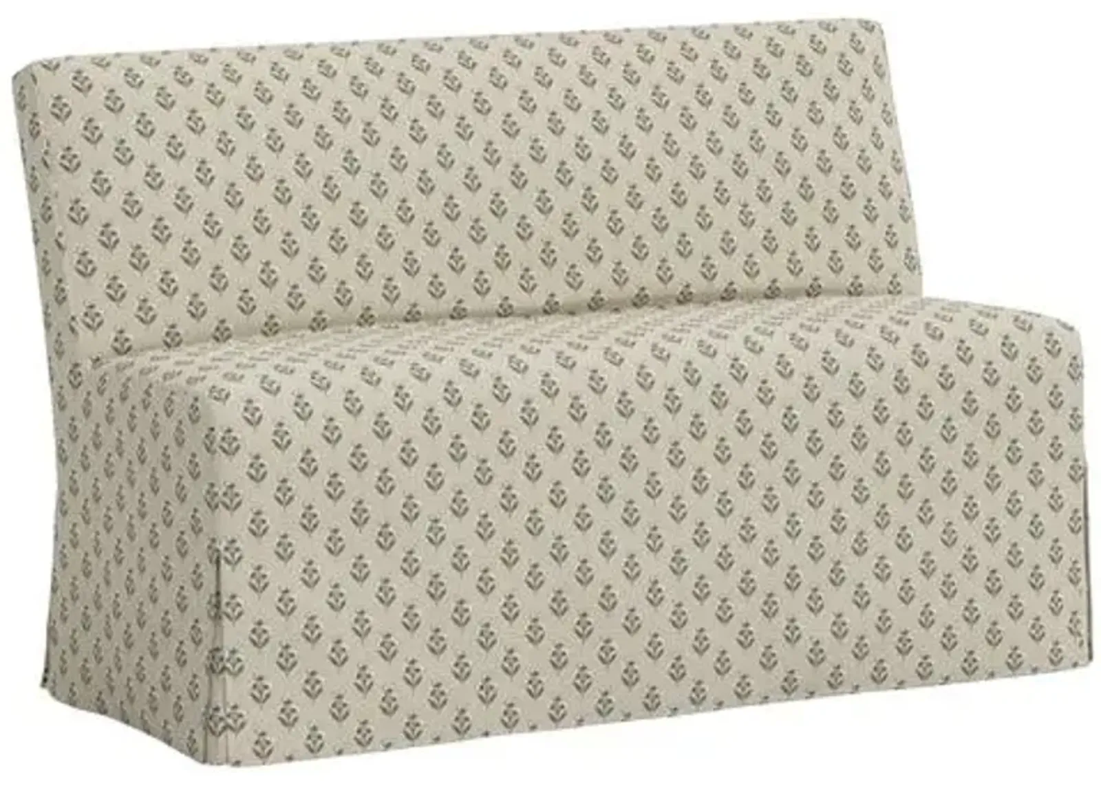 Lindy Slipcover Dining Banquette - Francie - Green