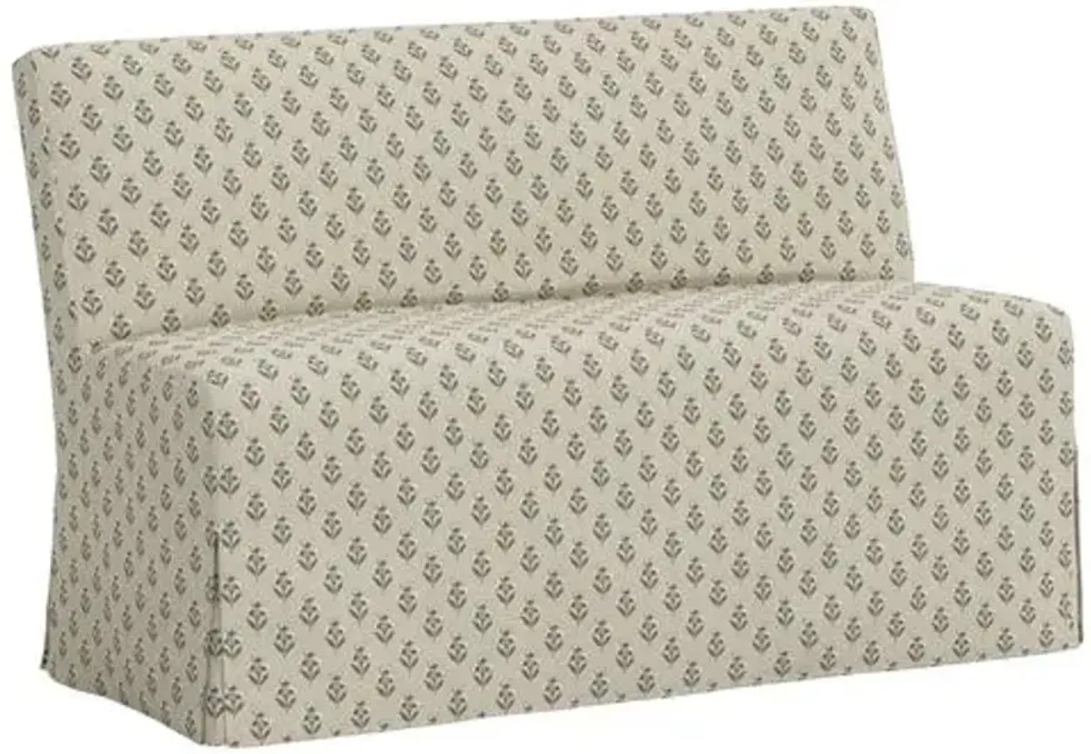 Lindy Slipcover Dining Banquette - Francie - Green