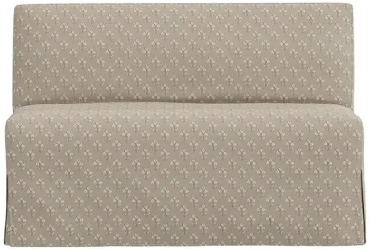 Lindy Slipcover Dining Banquette - Francie - Brown