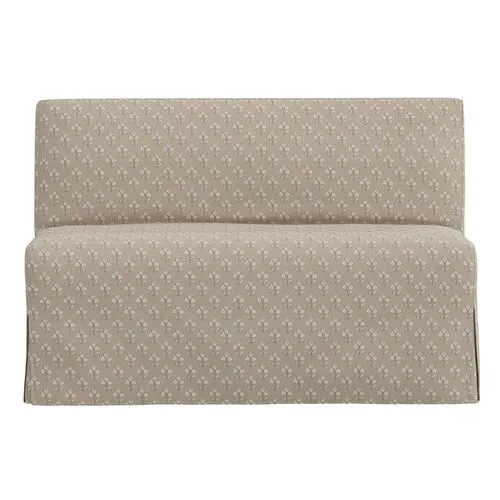 Lindy Slipcover Dining Banquette - Francie - Brown