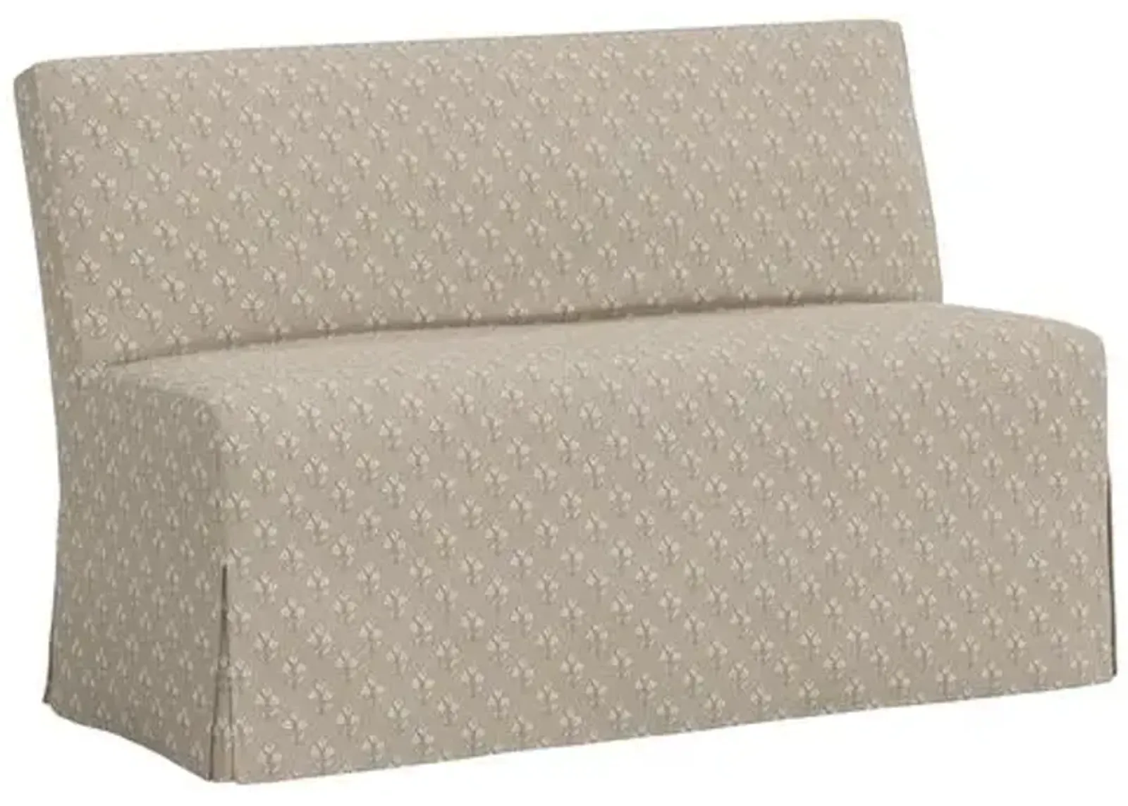 Lindy Slipcover Dining Banquette - Francie - Brown