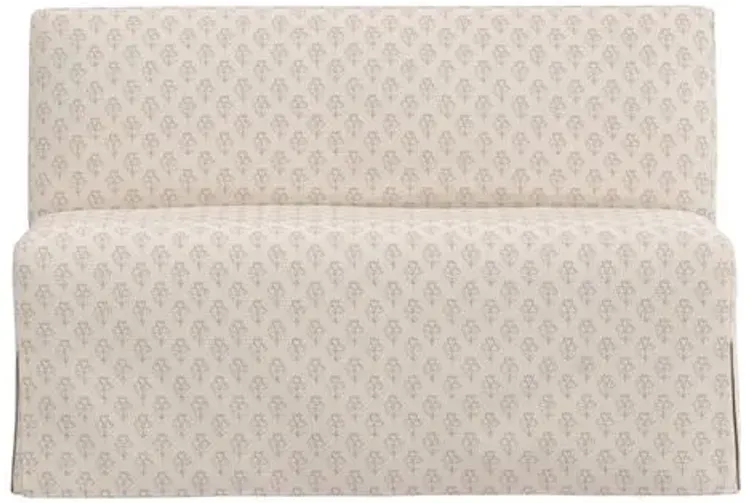 Lindy Slipcover Dining Banquette - Francie - Ivory