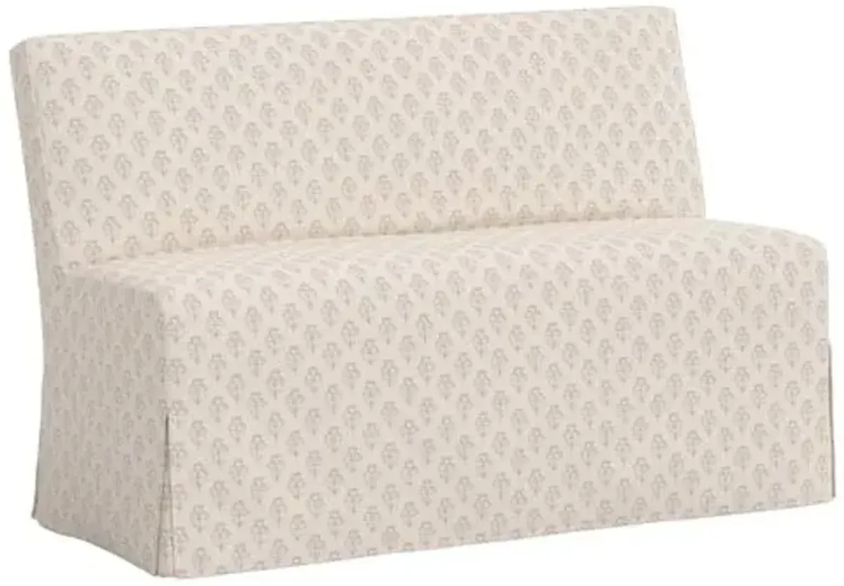 Lindy Slipcover Dining Banquette - Francie - Ivory