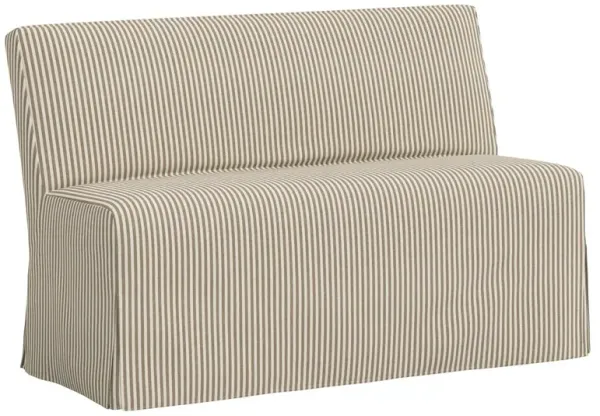 Lindy Slipcover Dining Banquette, Jane Stripe