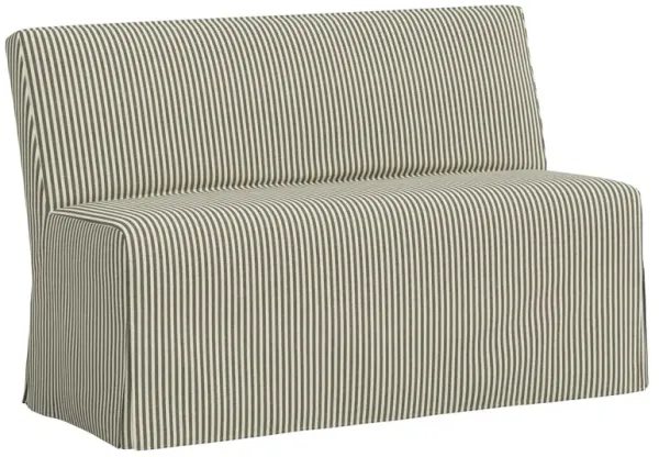 Lindy Slipcover Dining Banquette, Jane Stripe