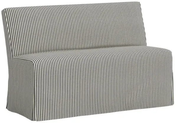 Lindy Slipcover Dining Banquette, Jane Stripe