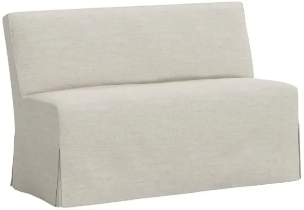 Lindy Slipcover Dining Banquette, Linen