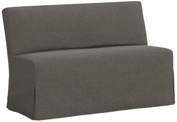 Lindy Slipcover Dining Banquette - Linen - Gray