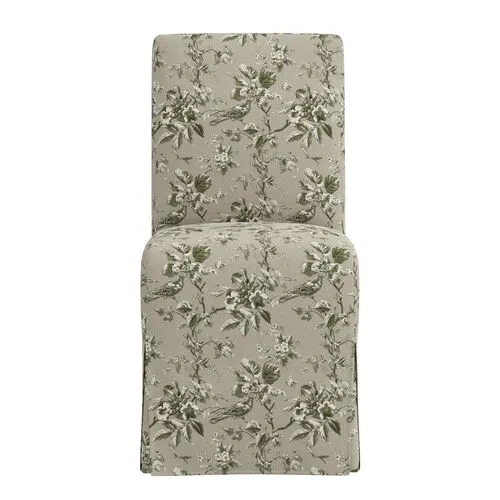 Lindy Slipcover Dining Chair - Michigan Bird Toile - Green