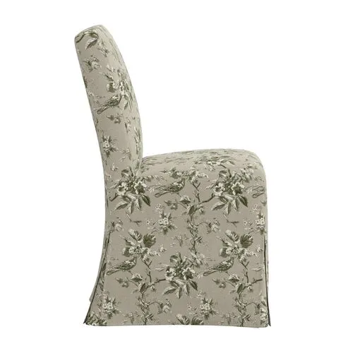 Lindy Slipcover Dining Chair - Michigan Bird Toile - Green