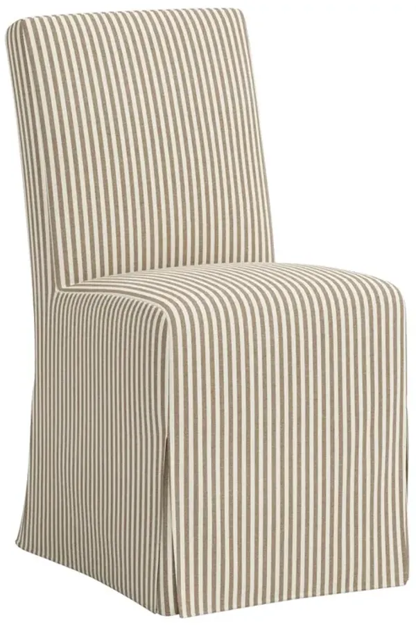 Lindy Slipcover Dining Chair, Jane Stripe