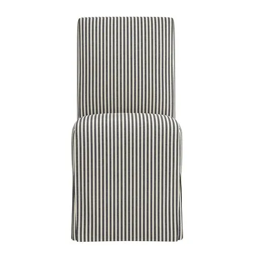 Lindy Slipcover Dining Chair - Jane Stripe - Gray