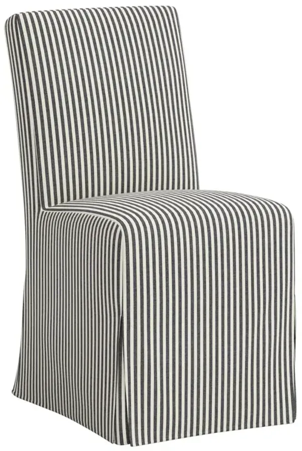 Lindy Slipcover Dining Chair, Jane Stripe