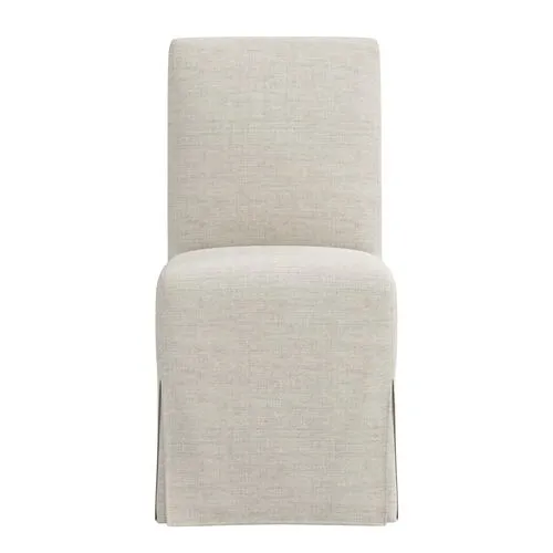 Lindy Slipcover Dining Chair - Linen - Gray