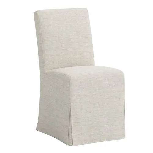 Lindy Slipcover Dining Chair - Linen - Gray