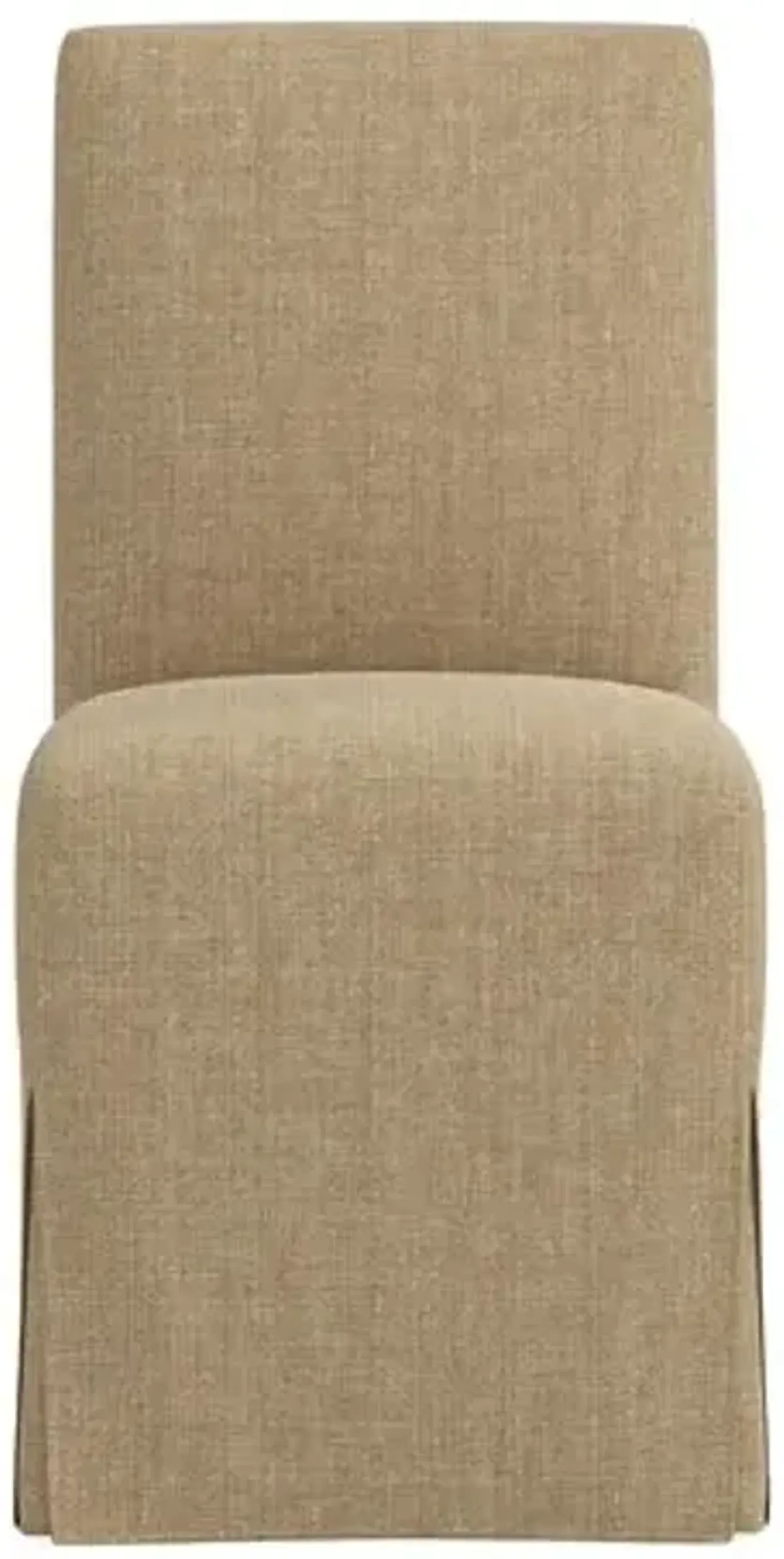 Lindy Slipcover Dining Chair - Linen - Brown