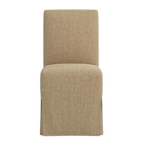 Lindy Slipcover Dining Chair - Linen - Brown