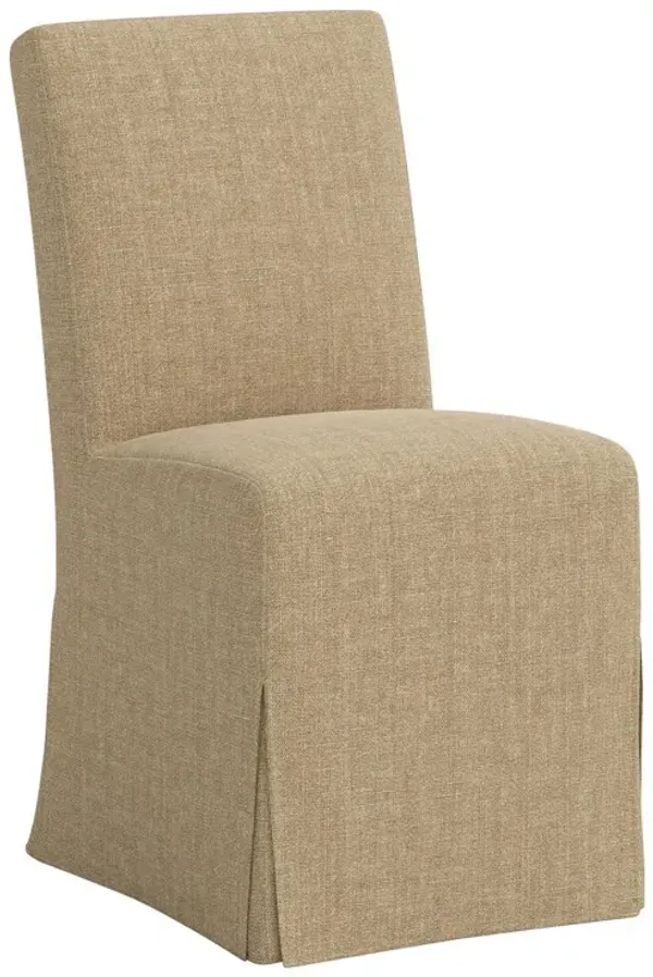 Lindy Slipcover Dining Chair, Linen