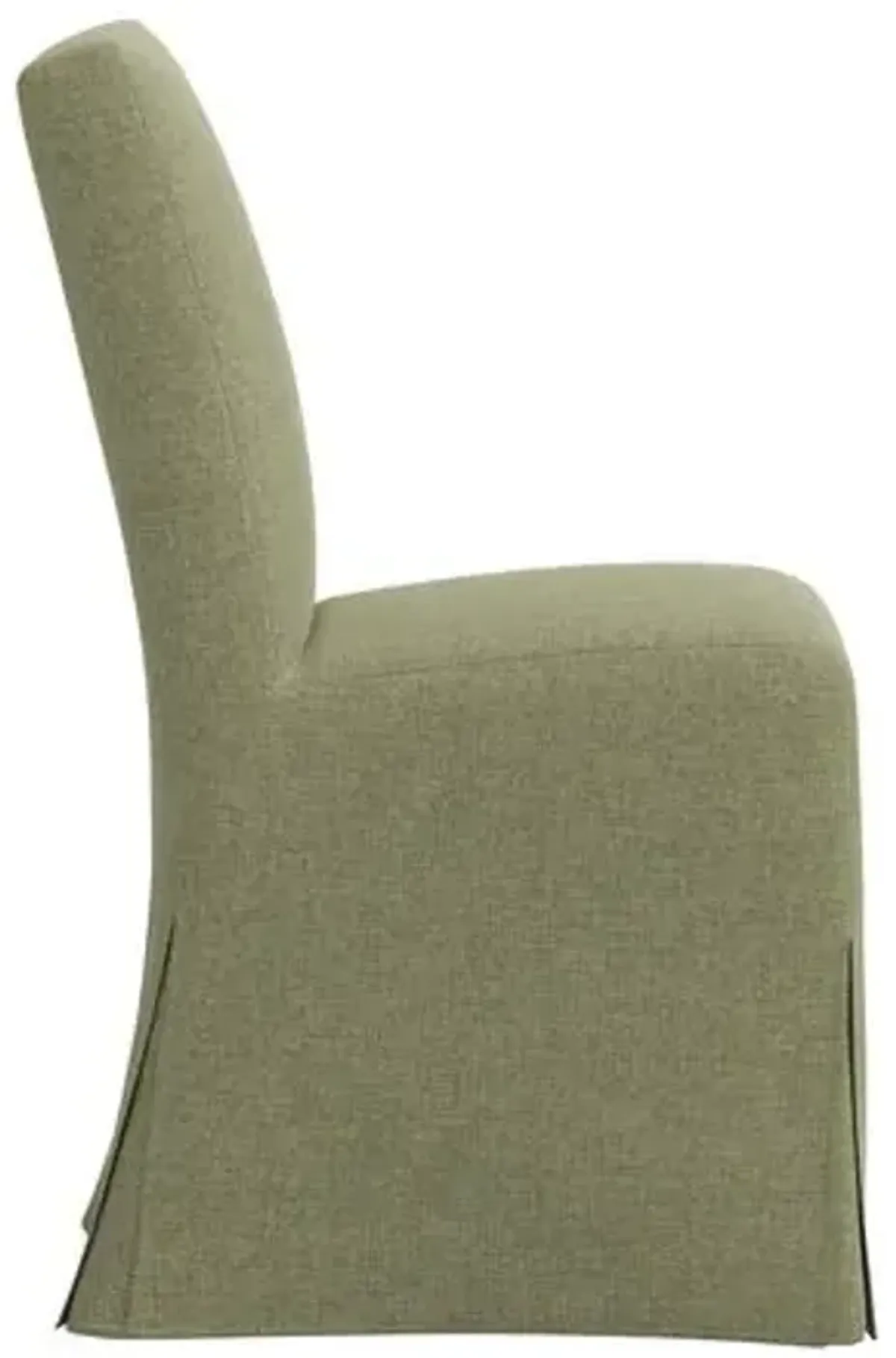 Lindy Slipcover Dining Chair - Linen - Green