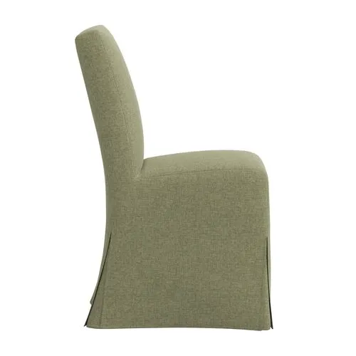 Lindy Slipcover Dining Chair - Linen - Green