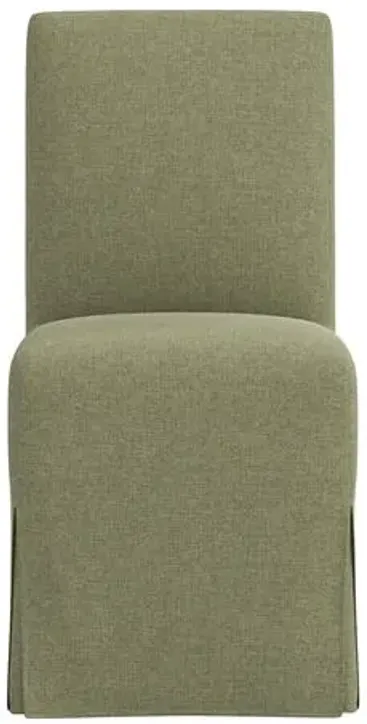 Lindy Slipcover Dining Chair - Linen - Green