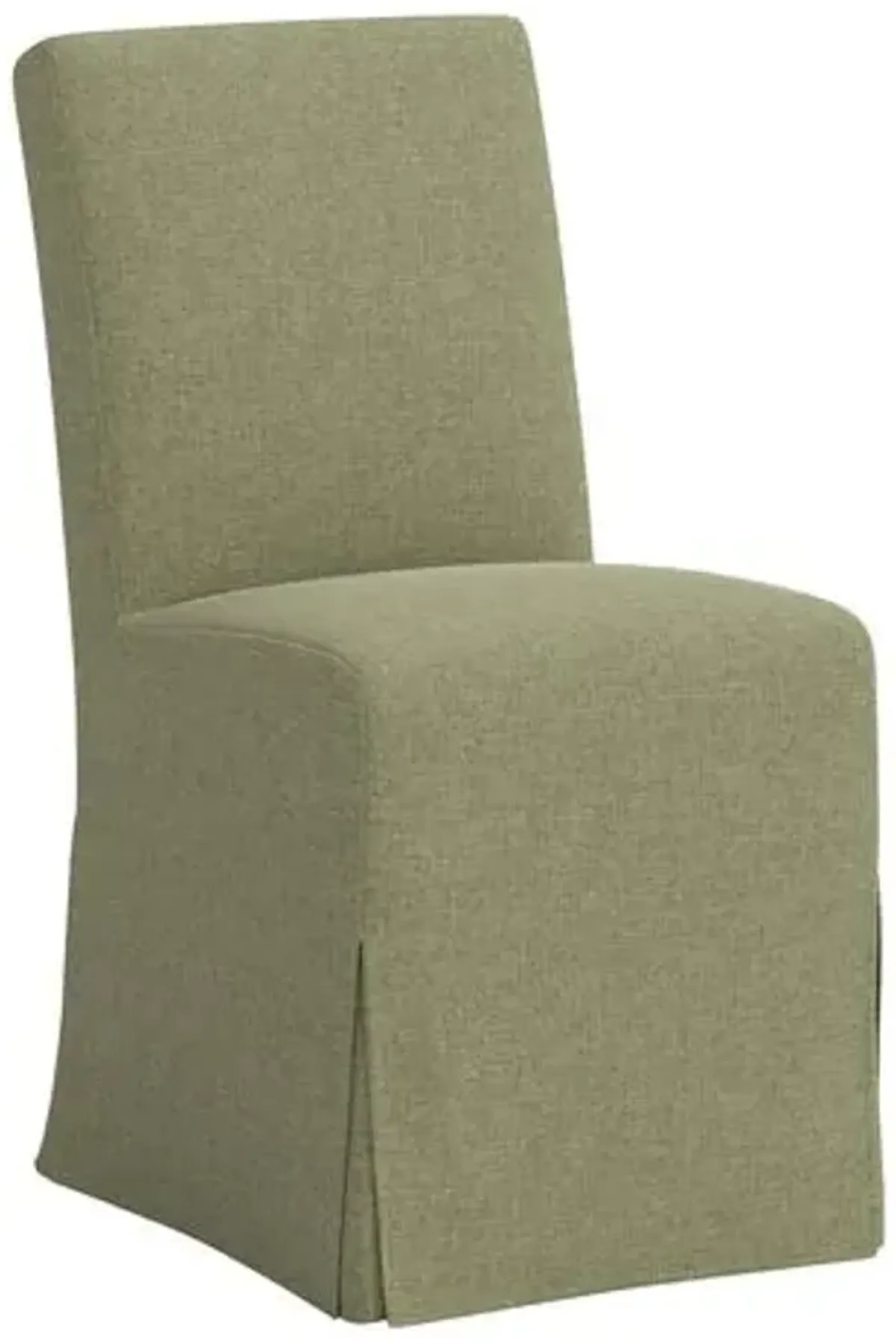 Lindy Slipcover Dining Chair - Linen - Green