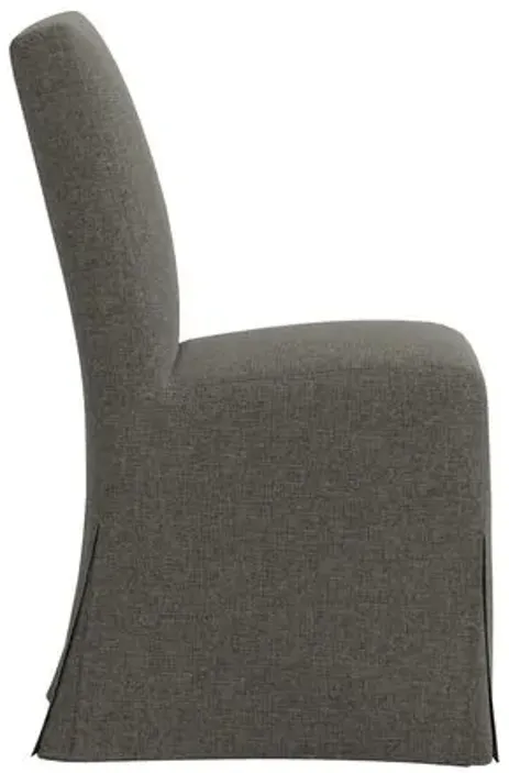 Lindy Slipcover Dining Chair - Linen - Gray