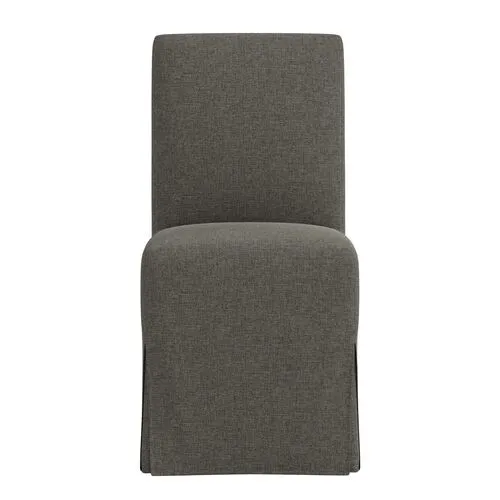 Lindy Slipcover Dining Chair - Linen - Gray