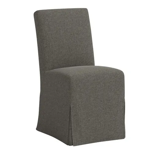 Lindy Slipcover Dining Chair - Linen - Gray