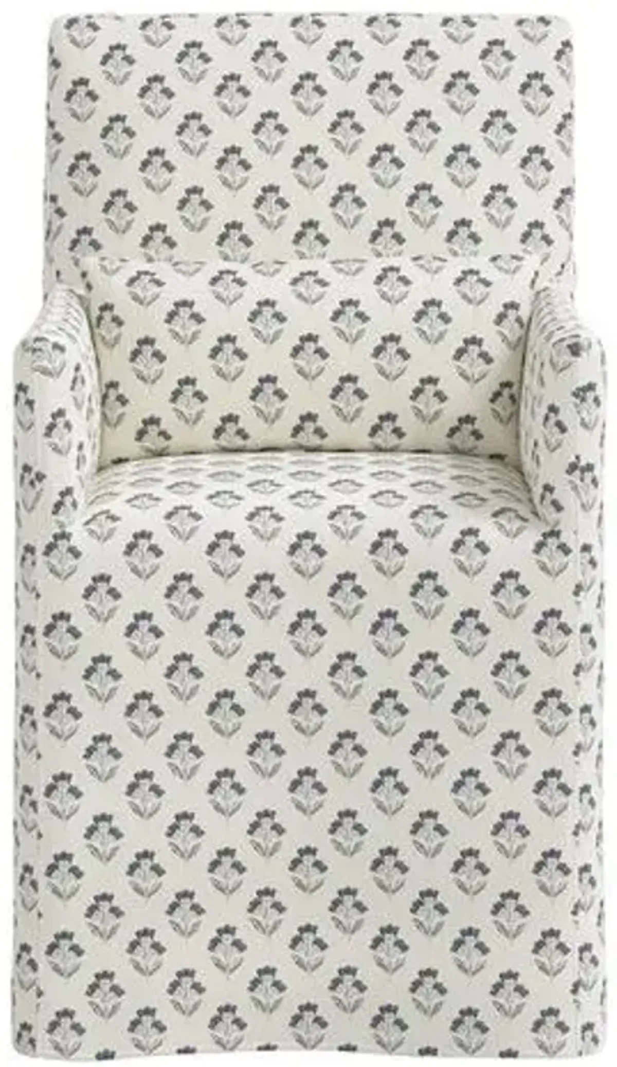 Lindy Slipcover Dining Arm Chair - Francie - Blue