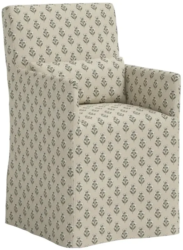 Lindy Slipcover Dining Arm Chair, Francie
