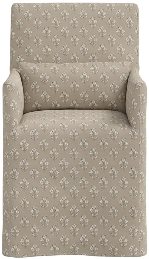 Lindy Slipcover Dining Arm Chair, Francie