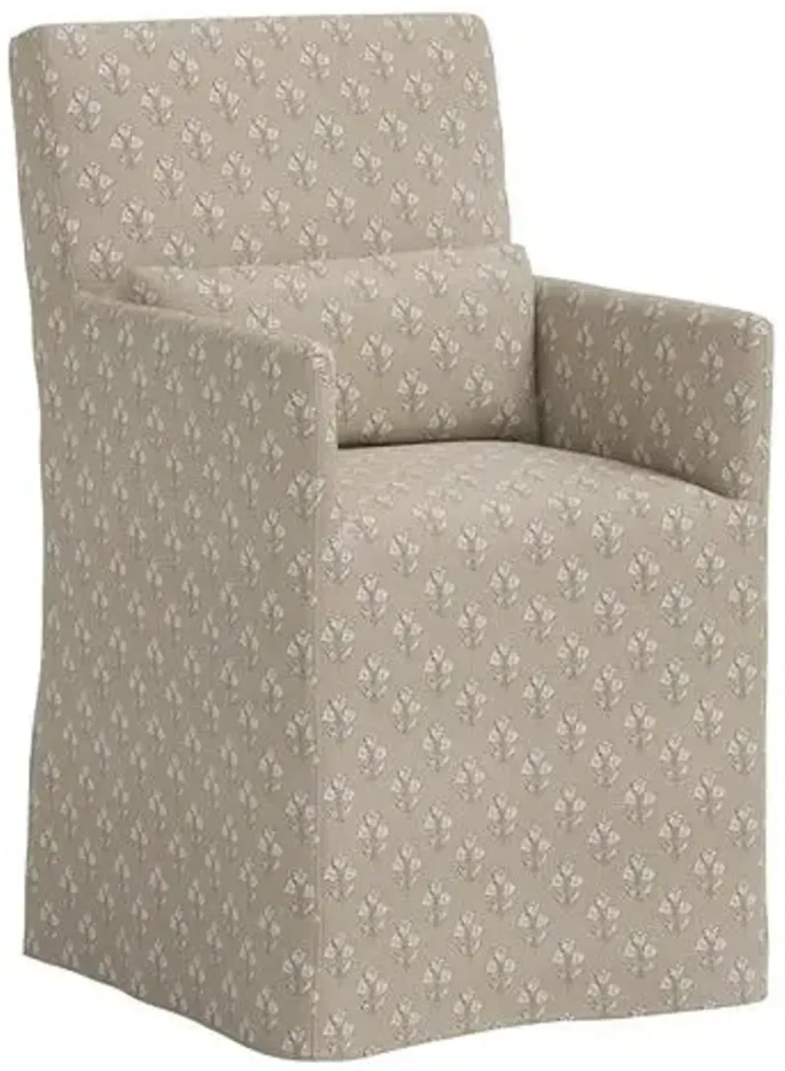 Lindy Slipcover Dining Arm Chair - Francie - Brown