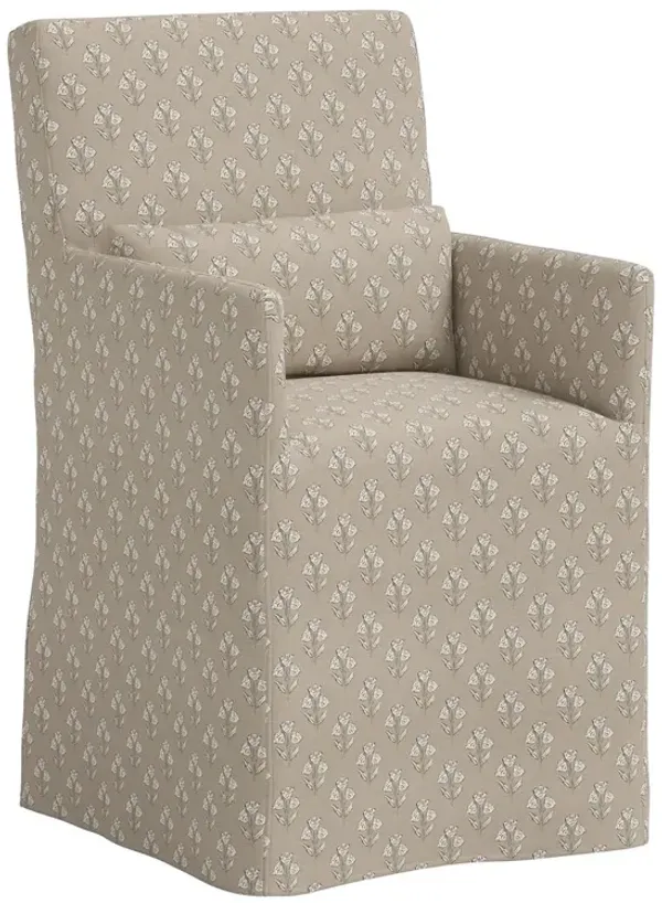 Lindy Slipcover Dining Arm Chair, Francie