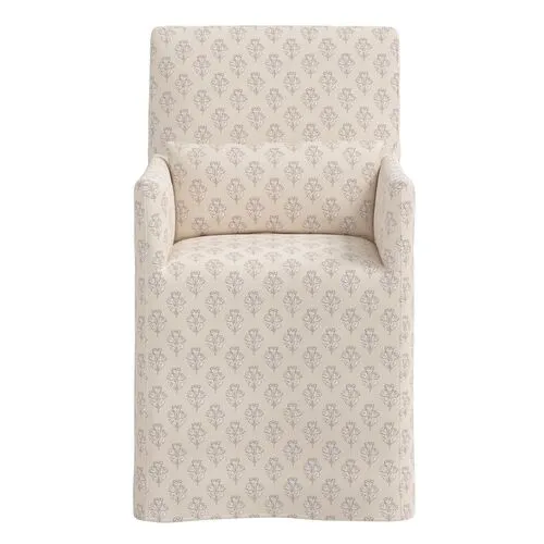 Lindy Slipcover Dining Arm Chair - Francie - Ivory