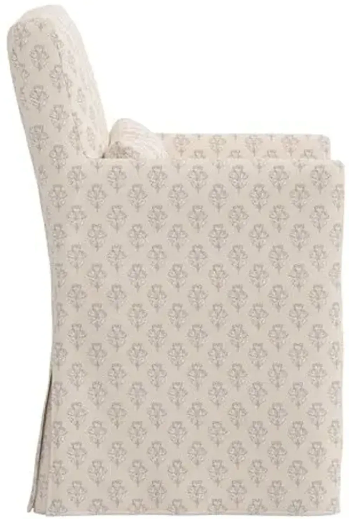 Lindy Slipcover Dining Arm Chair - Francie - Ivory