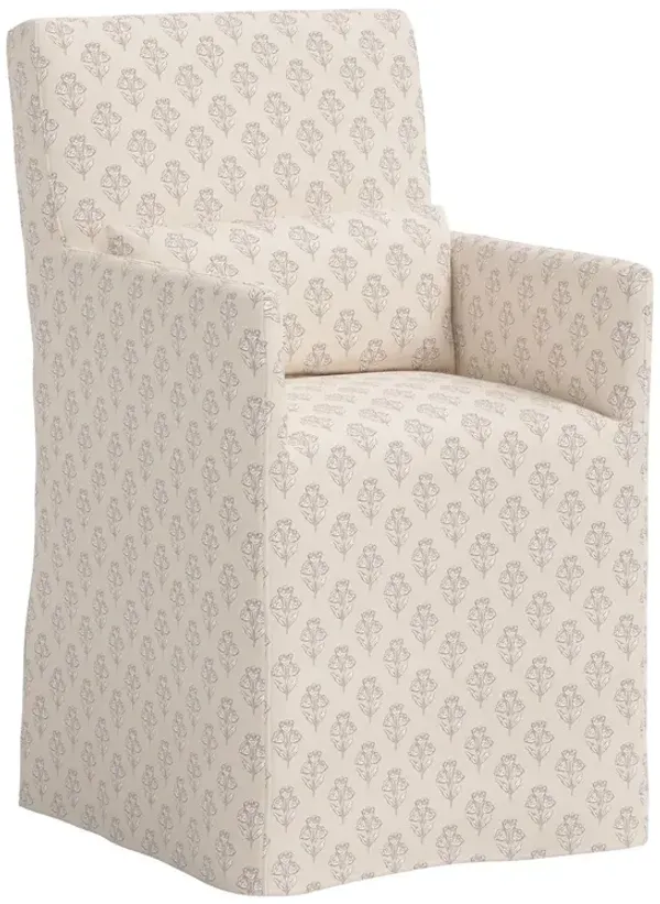 Lindy Slipcover Dining Arm Chair, Francie