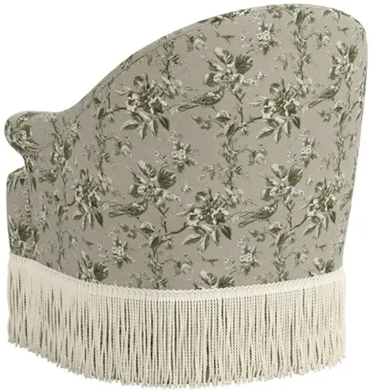 Marie Swivel Chair - Michigan Bird Toile