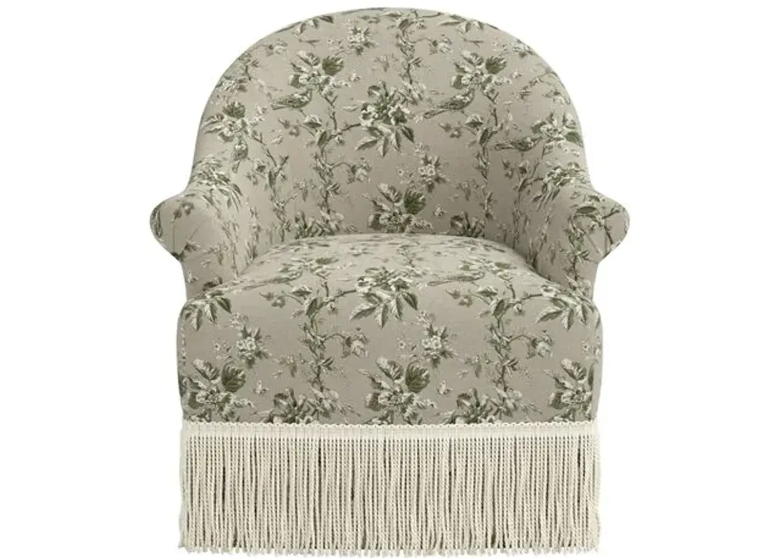 Marie Swivel Chair - Michigan Bird Toile