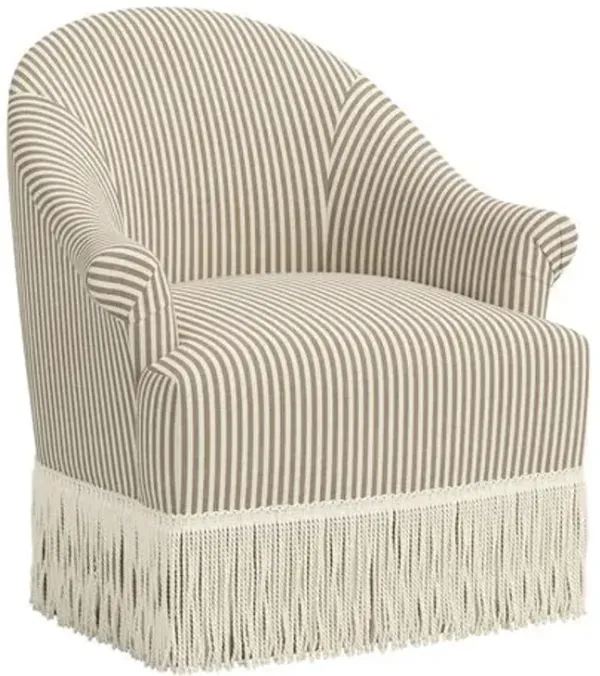 Marie Swivel Chair - Jane Stripe