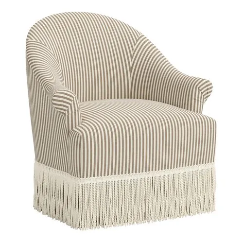 Marie Swivel Chair - Jane Stripe