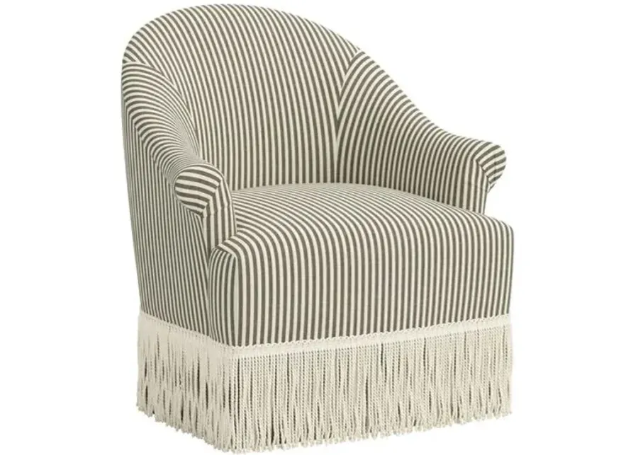 Marie Swivel Chair - Jane Stripe