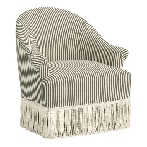 Marie Swivel Chair - Jane Stripe