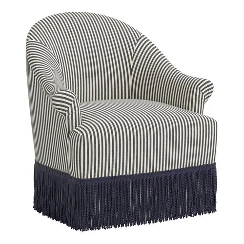 Marie Swivel Chair - Jane Stripe