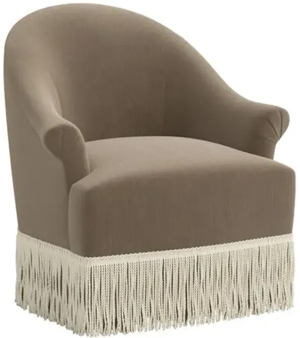 Marie Swivel Chair - Performance Velvet