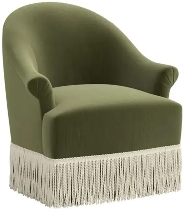 Marie Swivel Chair - Performance Velvet