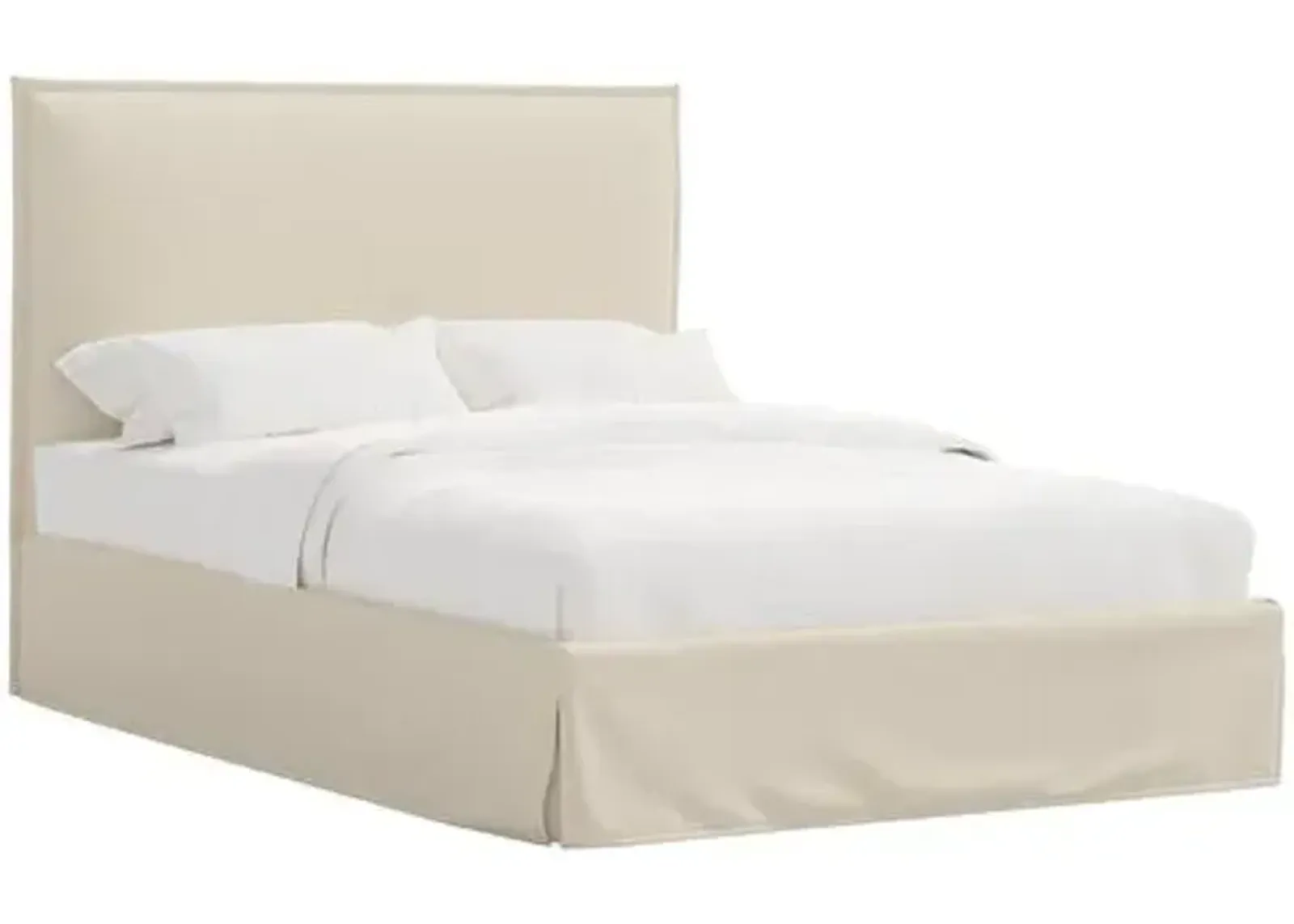 Maura Slipcover Bed - Linen - Ivory